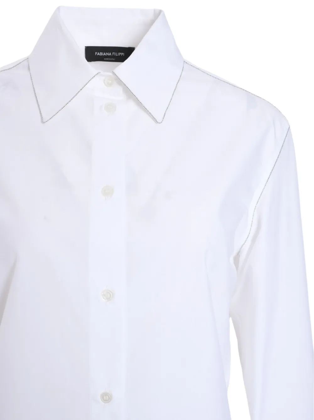 Fabiana Filippi Blouse met klassieke kraag Wit