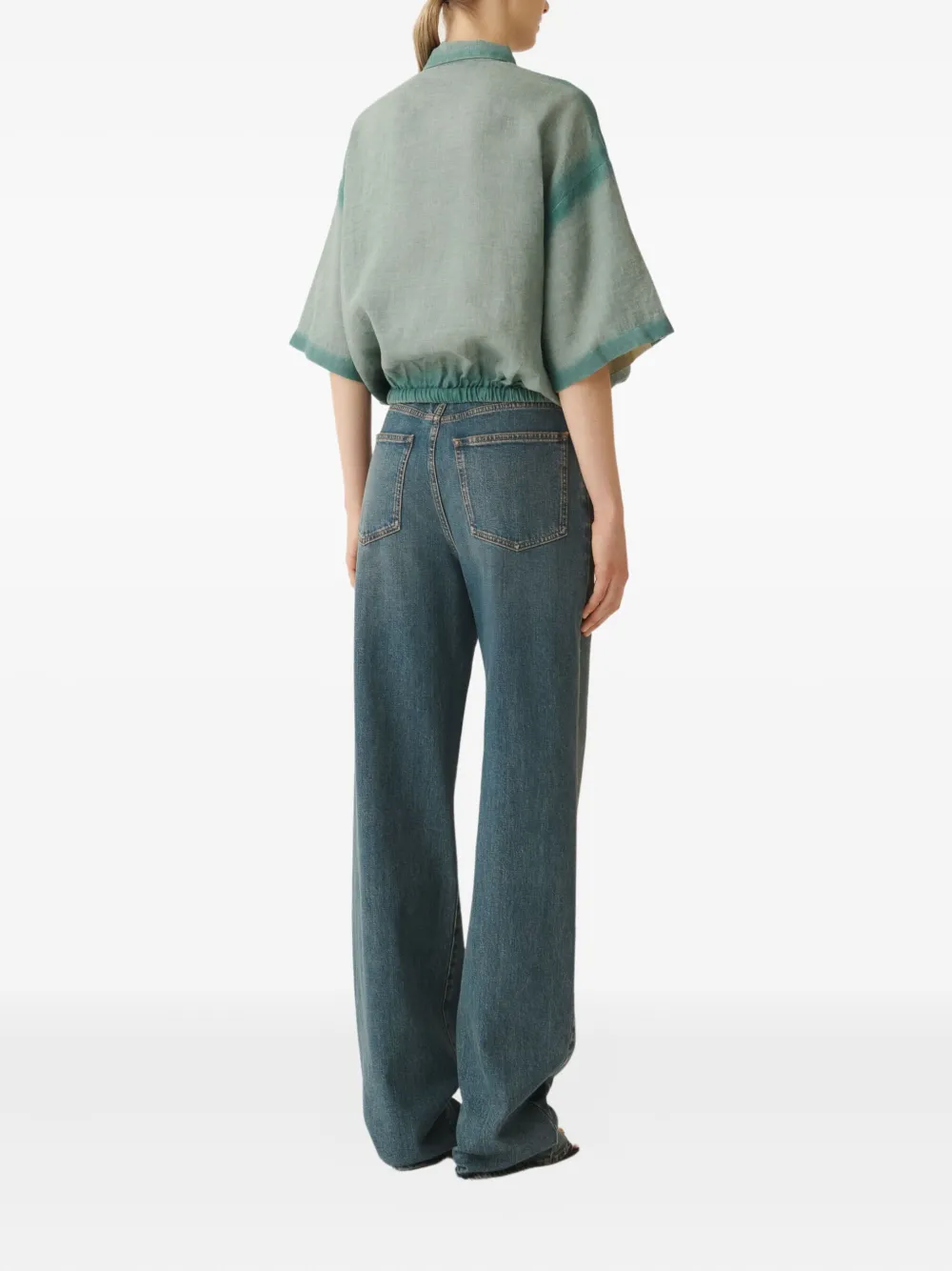 Fabiana Filippi linen shirt Blauw