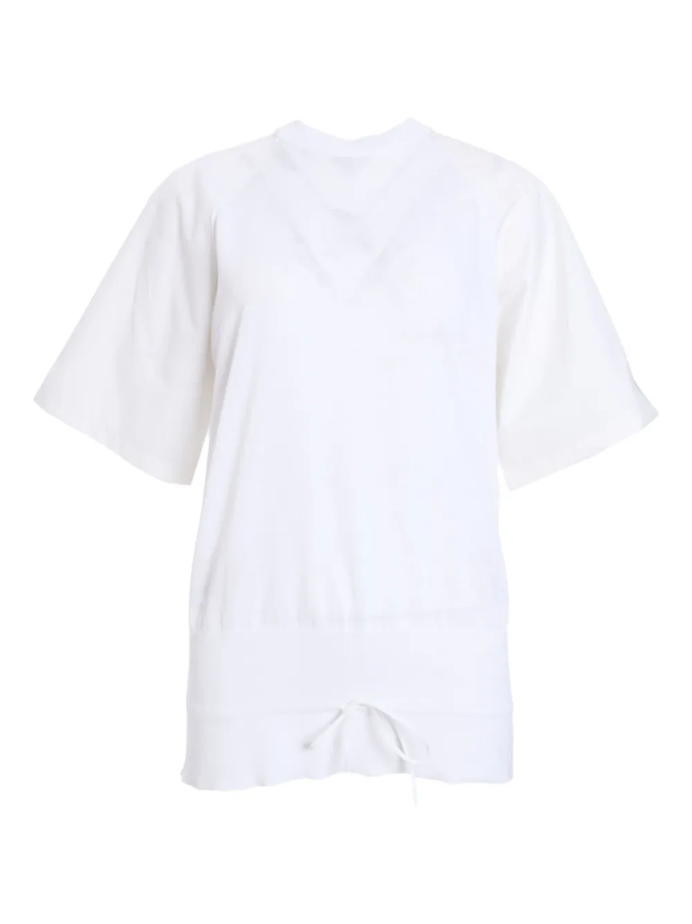 Fabiana Filippi logo-embroidered T-shirt - ホワイト Fabiana Filippi logo-embroidered T-shirt - ホワイト