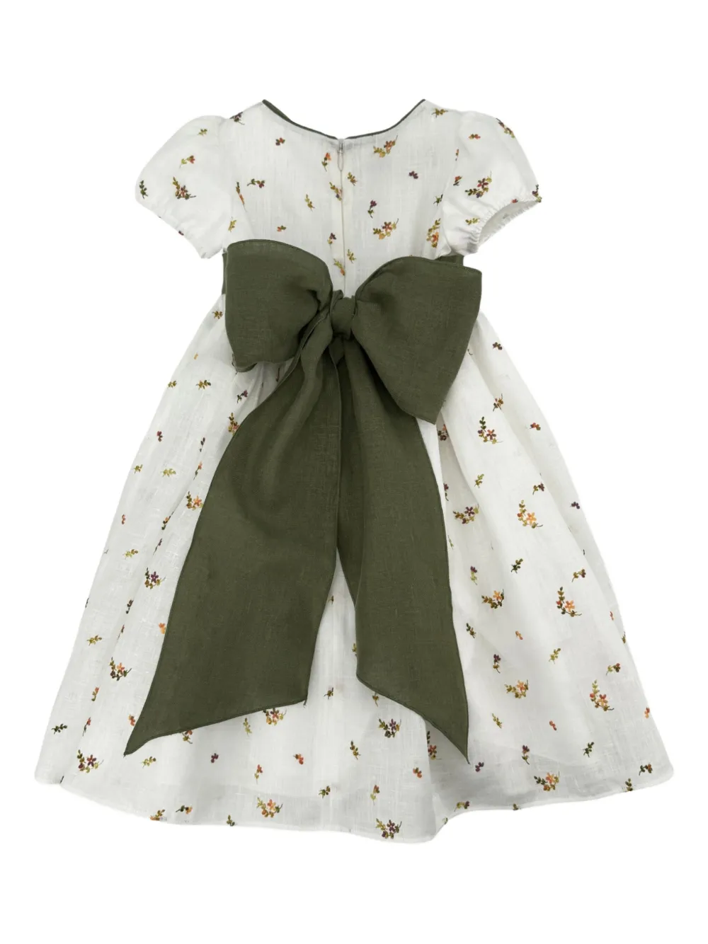 LA STUPENDERIA EMBROIDERED LINEN DRESS