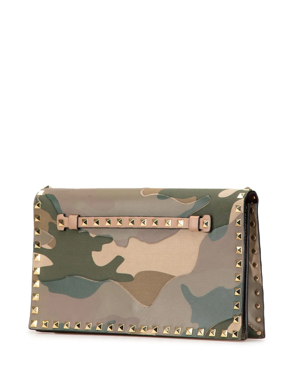 Valentino Garavani Pre-Owned 2000-2017 Canvas and Nappa Camouflage Rockstud Wristlet clutch bag | Pre-Owned | Image 2