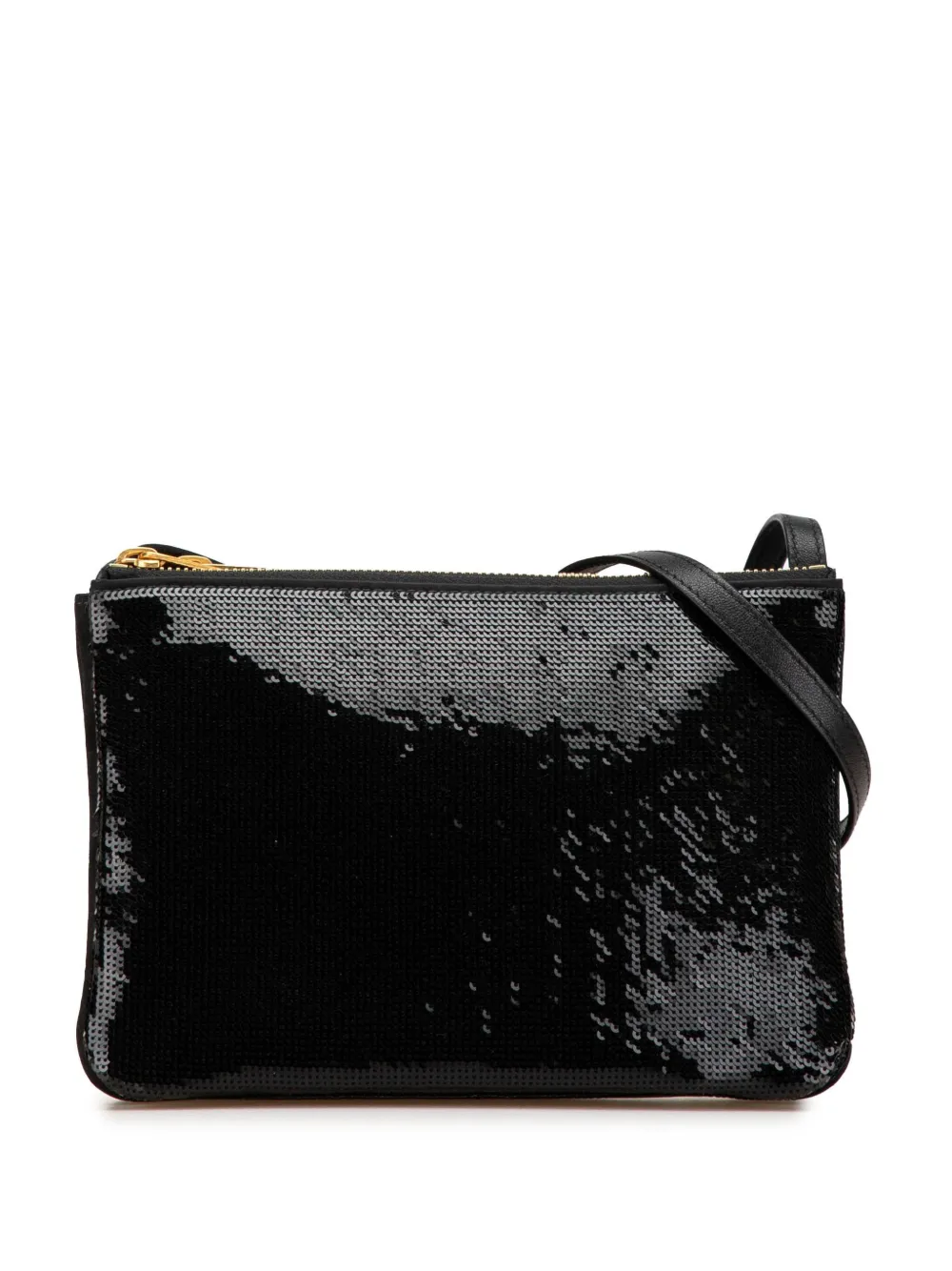 Céline Pre-Owned 2012 Small Sequined Nylon Trio crossbody bag - ブラック Céline Pre-Owned 2012 Small Sequined Nylon Trio crossbody bag - ブラック