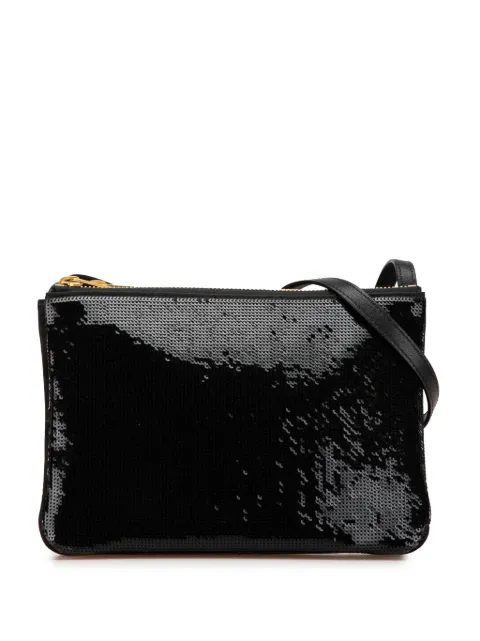 Celine Pre-Owned 2012 Small Sequined Nylon Trio crossbody bag
