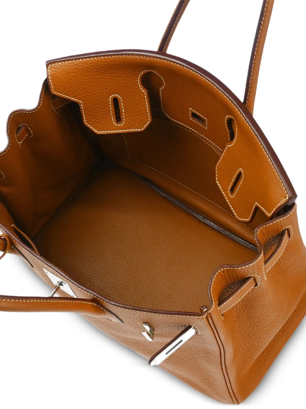 Pre-owned Hermes 2006 Togo Birkin Retourne 30 Handbag In Brown