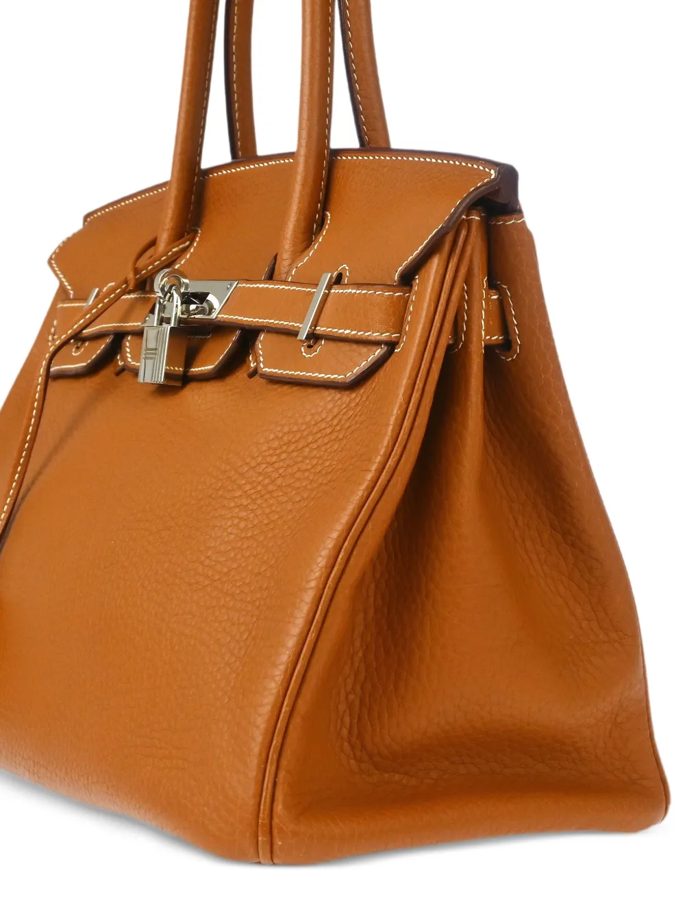 Pre-owned Hermes 2006 Togo Birkin Retourne 30 Handbag In Brown