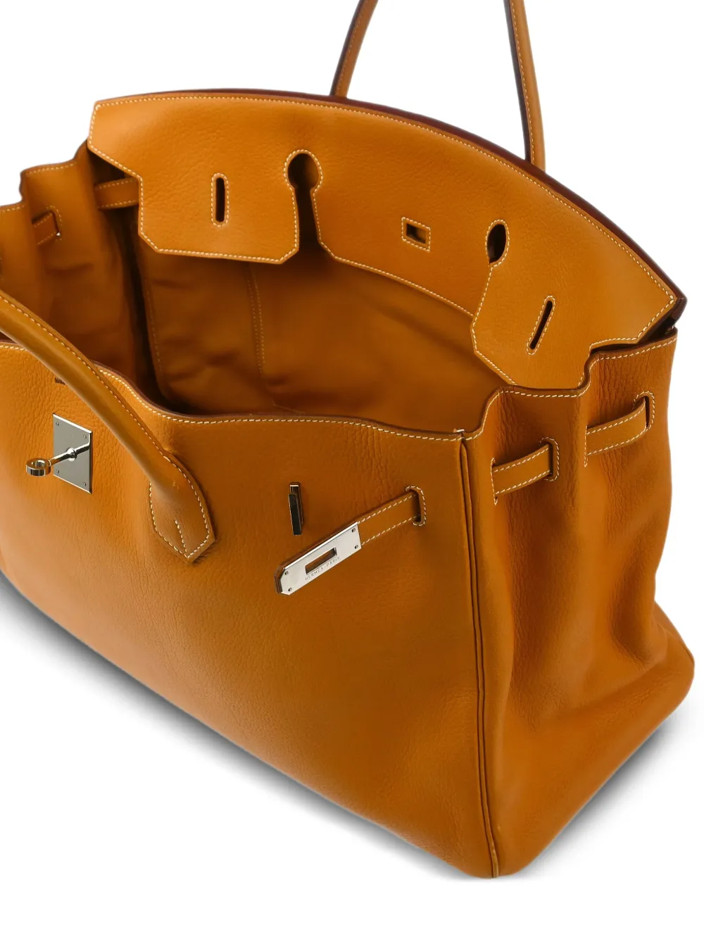 Pre-owned Hermes 2000 Birkin Fjord 45 Handbag In Brown