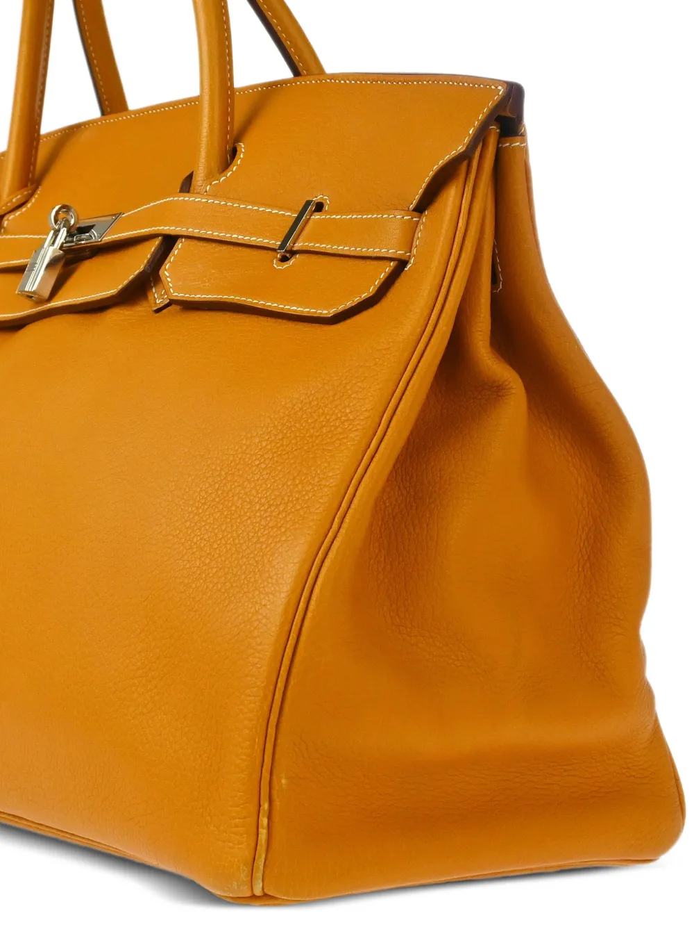 Pre-owned Hermes 2000 Birkin Fjord 45 Handbag In Brown