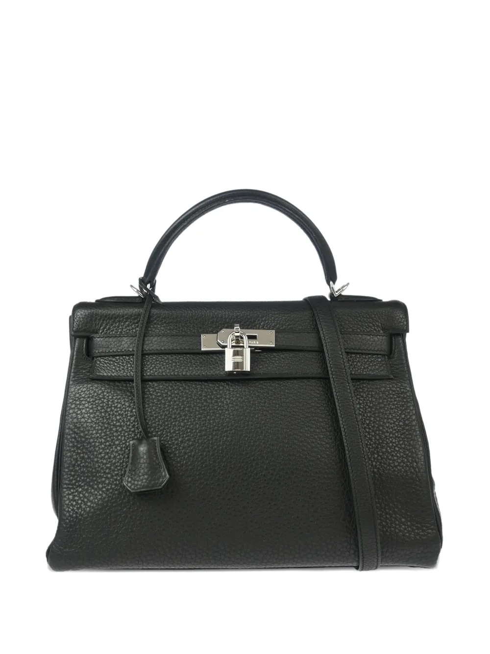 Hermès Pre-Owned 2008 クレマンス ケリー ルトゥルネ 32 ハンドバッグ - ブラック Hermès Pre-Owned 2008 クレマンス ケリー ルトゥルネ 32 ハンドバッグ - ブラック