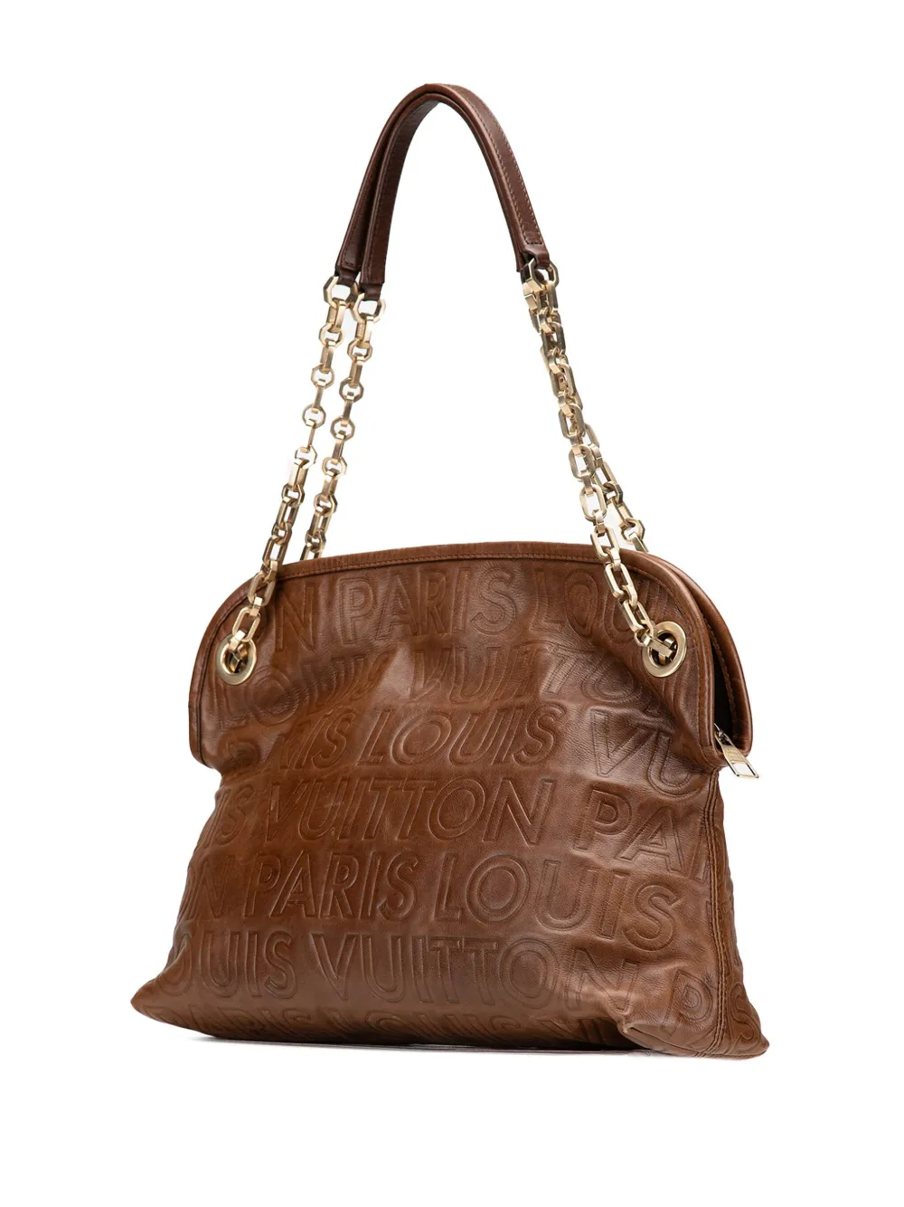 Pre-owned Louis Vuitton 2008 Paris Souple Wish Bag Shoulder Bag In Brown