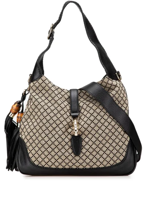 Gucci Pre-Owned 2000-2015 Medium Diamante Canvas New Jackie satchel