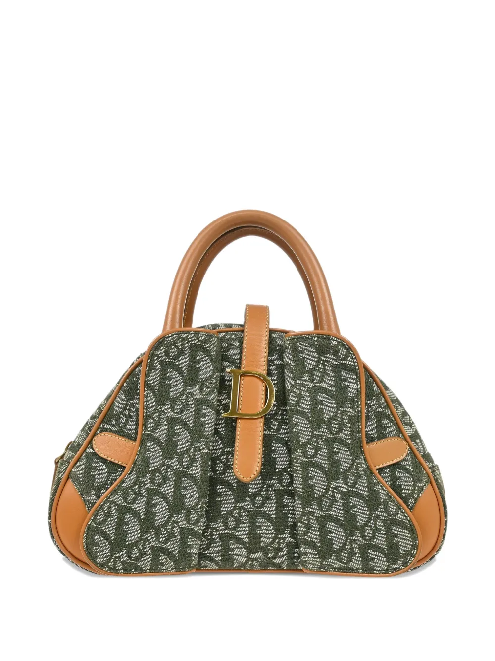 Christian Dior Pre-Owned 2001 トロッター ダブル サドルバッグ - グリーン Christian Dior Pre-Owned 2001 トロッター ダブル サドルバッグ - グリーン