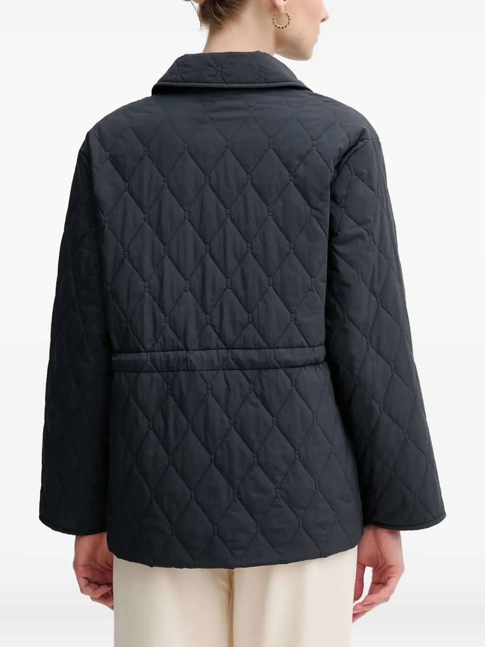 Barbour Clarissa gewatteerd jack met diamantpatroon Blauw