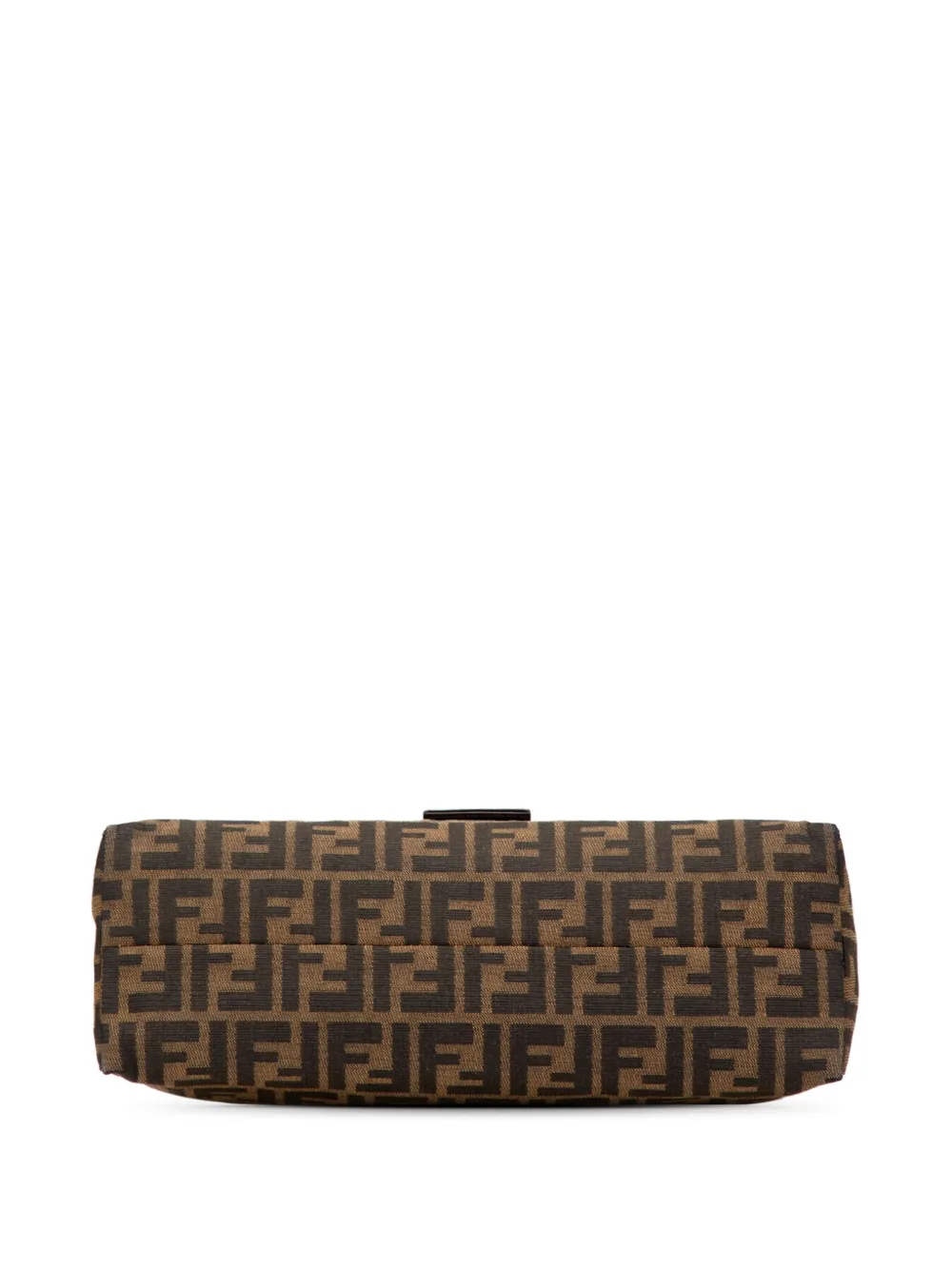 Pre-owned Fendi 2000-2010 Zucca Canvas Shoulder Bag In Brown