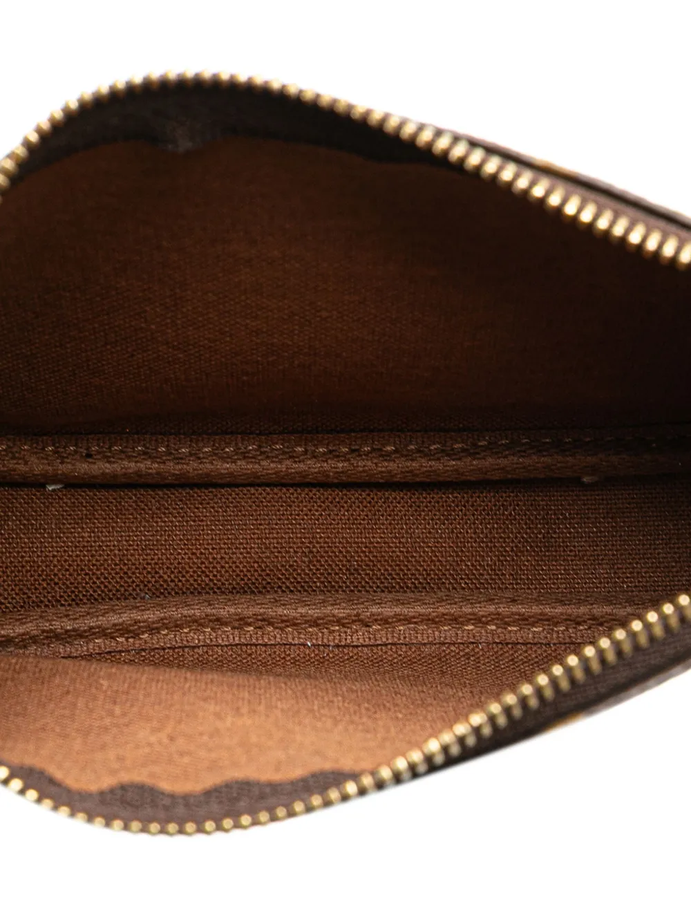 Pre-owned Louis Vuitton 2006 Monogram Mini Pochette Accessoires Handbag In Brown