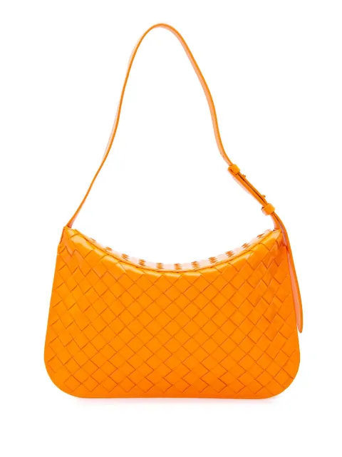 Bottega Veneta Pre-Owned 2021-2024 Brushed Calfskin Intrecciato Cradle Fold Over shoulder bag