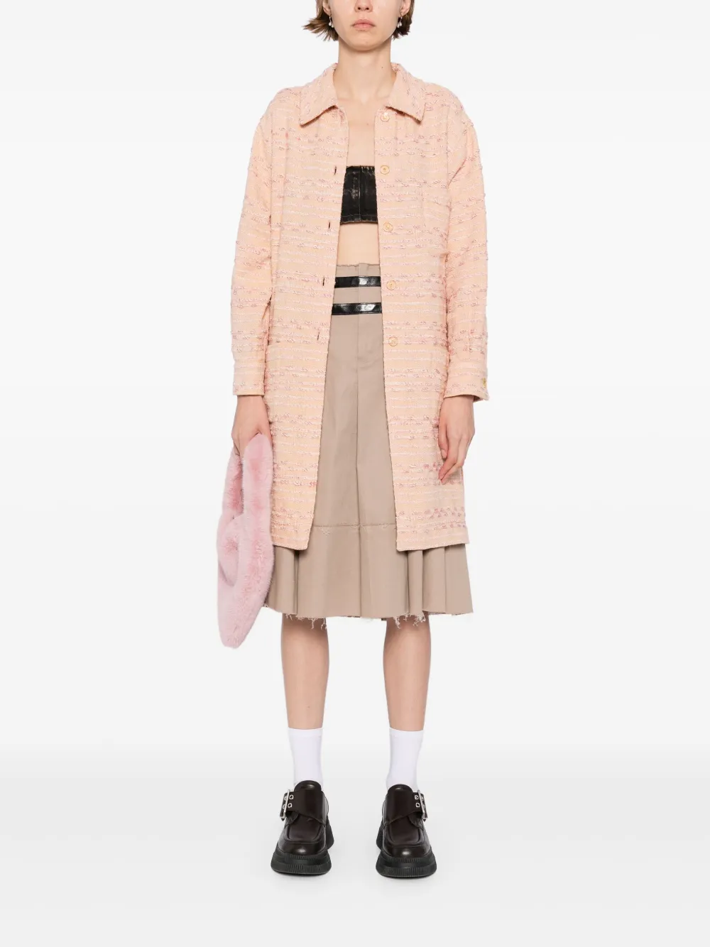 CHANEL Pre-Owned 1999 jas met enkele rij knopen - Roze