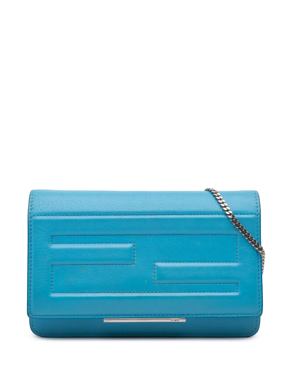 Fendi Pre-Owned 2010-2024 Vitello Flamingo Tube Wallet on Chain crossbody bag | Blue | Image 1