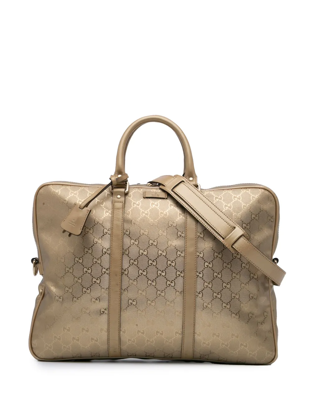 Gucci Pre-Owned 2016-2024 GGインプリメ ビジネスバッグ - ゴールドトーン Gucci Pre-Owned 2016-2024 GGインプリメ ビジネスバッグ - ゴールドトーン