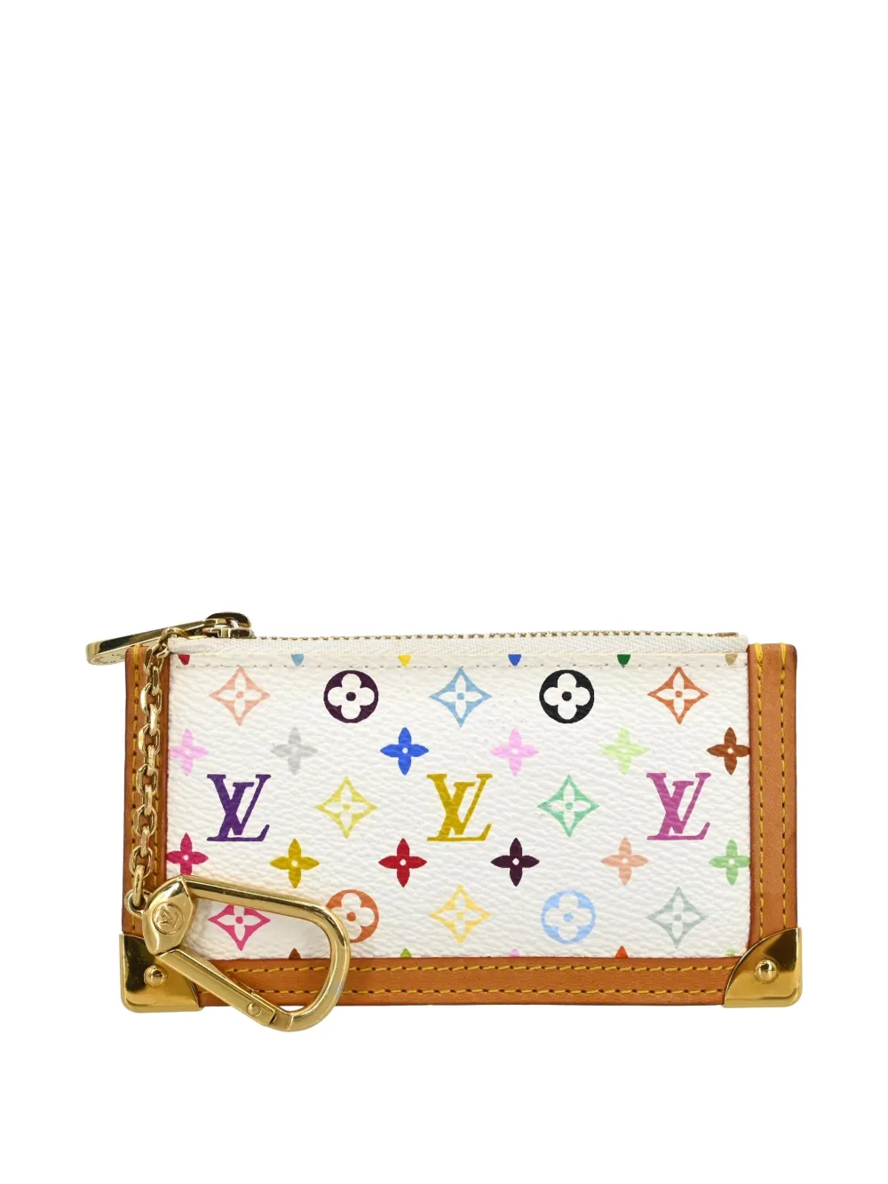 Louis Vuitton Pre-Owned 2004 モノグラム マルチカラーポシェット クレ コインケース - ホワイト Louis Vuitton Pre-Owned 2004 モノグラム マルチカラーポシェット クレ コインケース - ホワイト