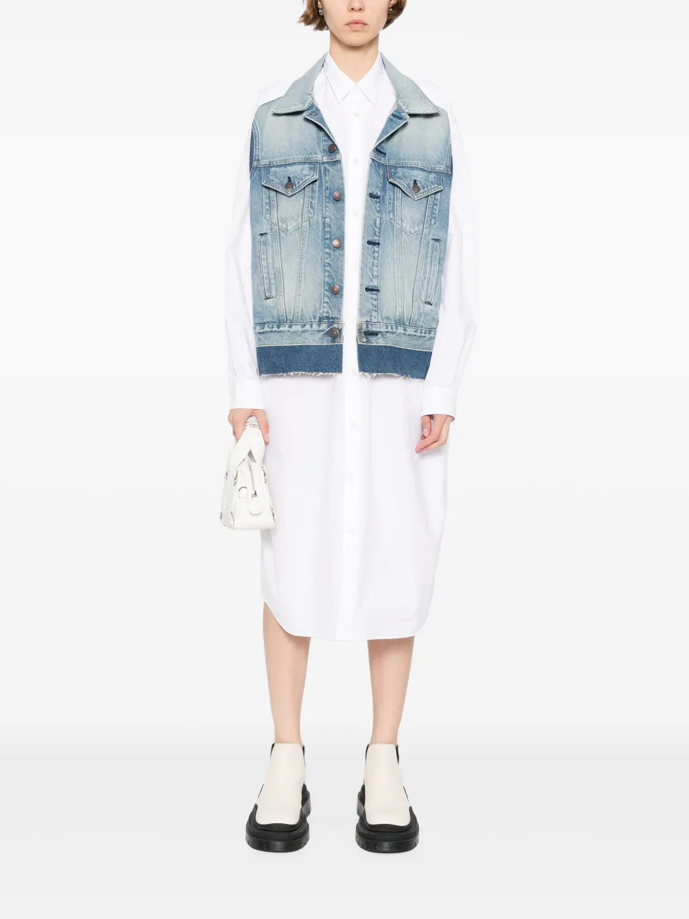 Junya Watanabe x Levi's denim dress - Wit