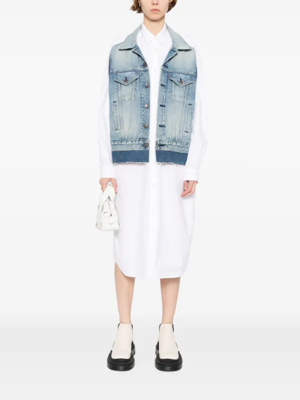 white christmas dresses White Denim Dress for Women main image 0
