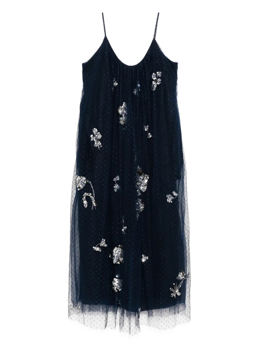 Biyan Tulle Gathered Camisole Dress