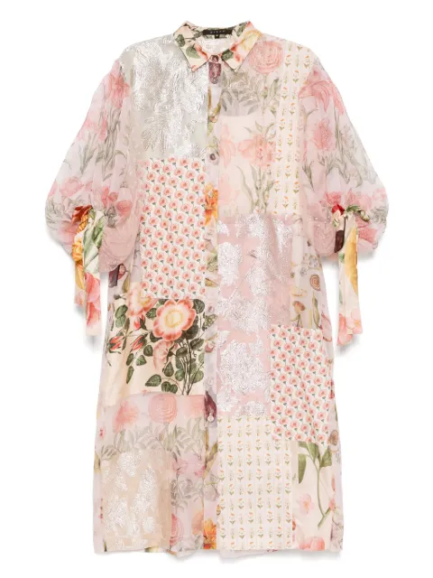 Biyan patchwork shirt dress