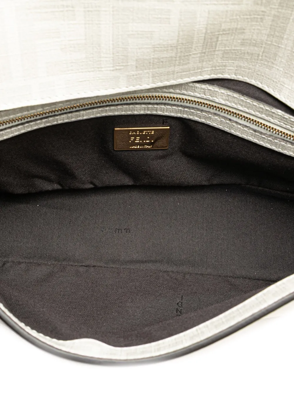 Pre-owned Fendi 2010-2024 Zucca Graphic Print Coated Canvas Bikini Girls Baguette Satchel In Multicolour