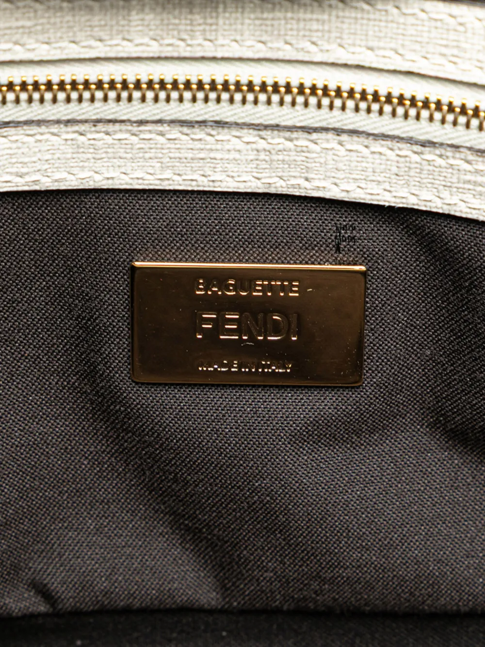 Pre-owned Fendi 2010-2024 Zucca Graphic Print Coated Canvas Bikini Girls Baguette Satchel In Multicolour