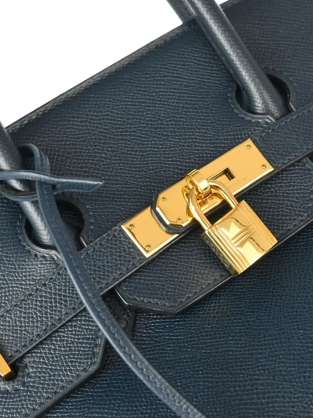 Pre-owned Hermes 1996 Haut À Courroies 32 Handbag In Blue