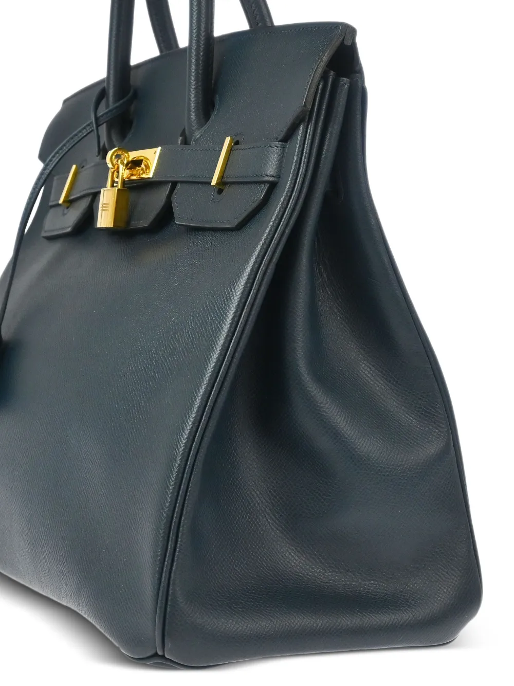 Pre-owned Hermes 1996 Haut À Courroies 32 Handbag In Blue