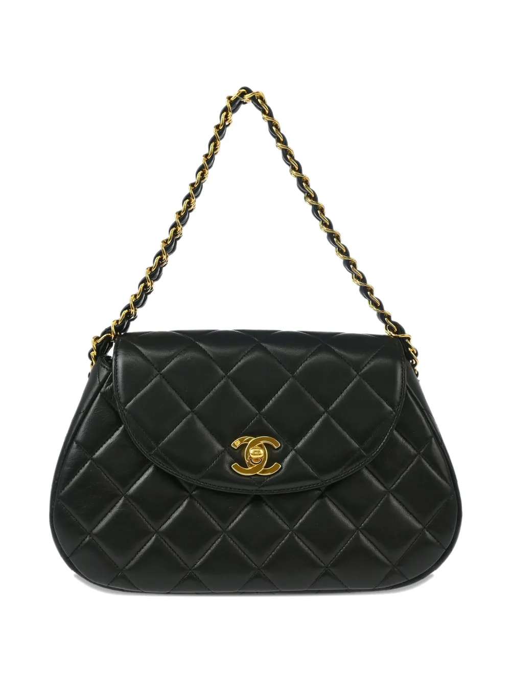 CHANEL Pre-Owned 1995 レザーチェーン ハンドバッグ - ブラック CHANEL Pre-Owned 1995 レザーチェーン ハンドバッグ - ブラック