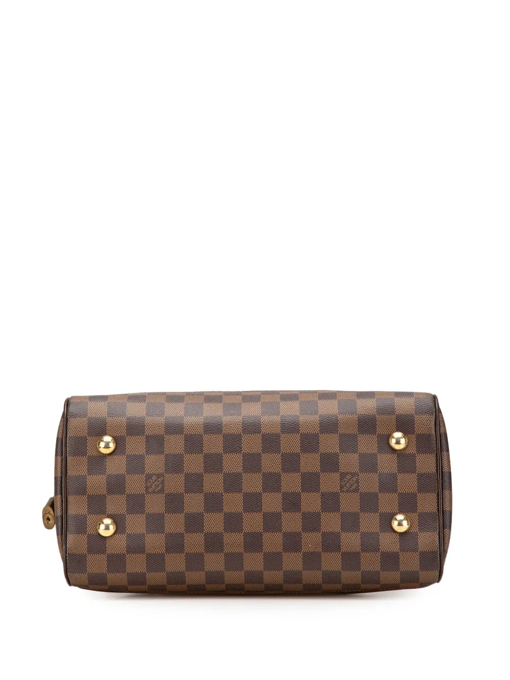 Pre-owned Louis Vuitton 2007 Damier Ebene Duomo Handbag In Brown