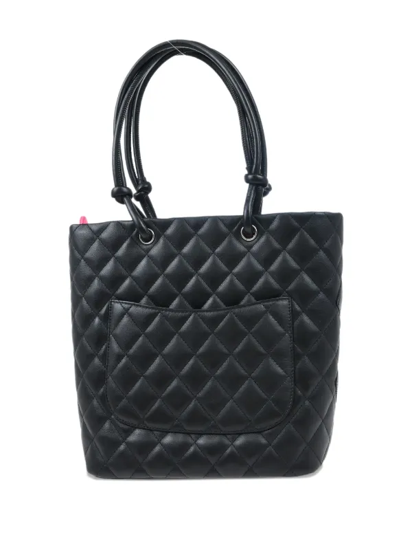 CHANEL カンボンライン　バッグ CHANEL Pre-Owned 2009 Cambon Line Tote Bag | Black | FARFETCH