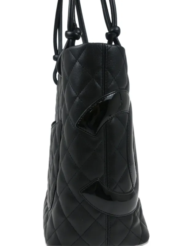CHANEL ビッグリボン⭐︎ブラウス ブラック⭐︎サイズ42 CHANEL Pre-Owned 2009 カンボンライン ハンドバッグ | ブラック