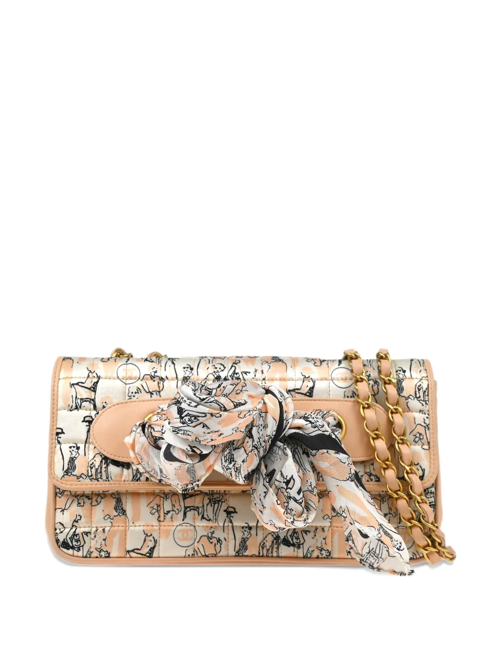Pre-owned Chanel 2003-2004 Satin Chain Shoulder Bag