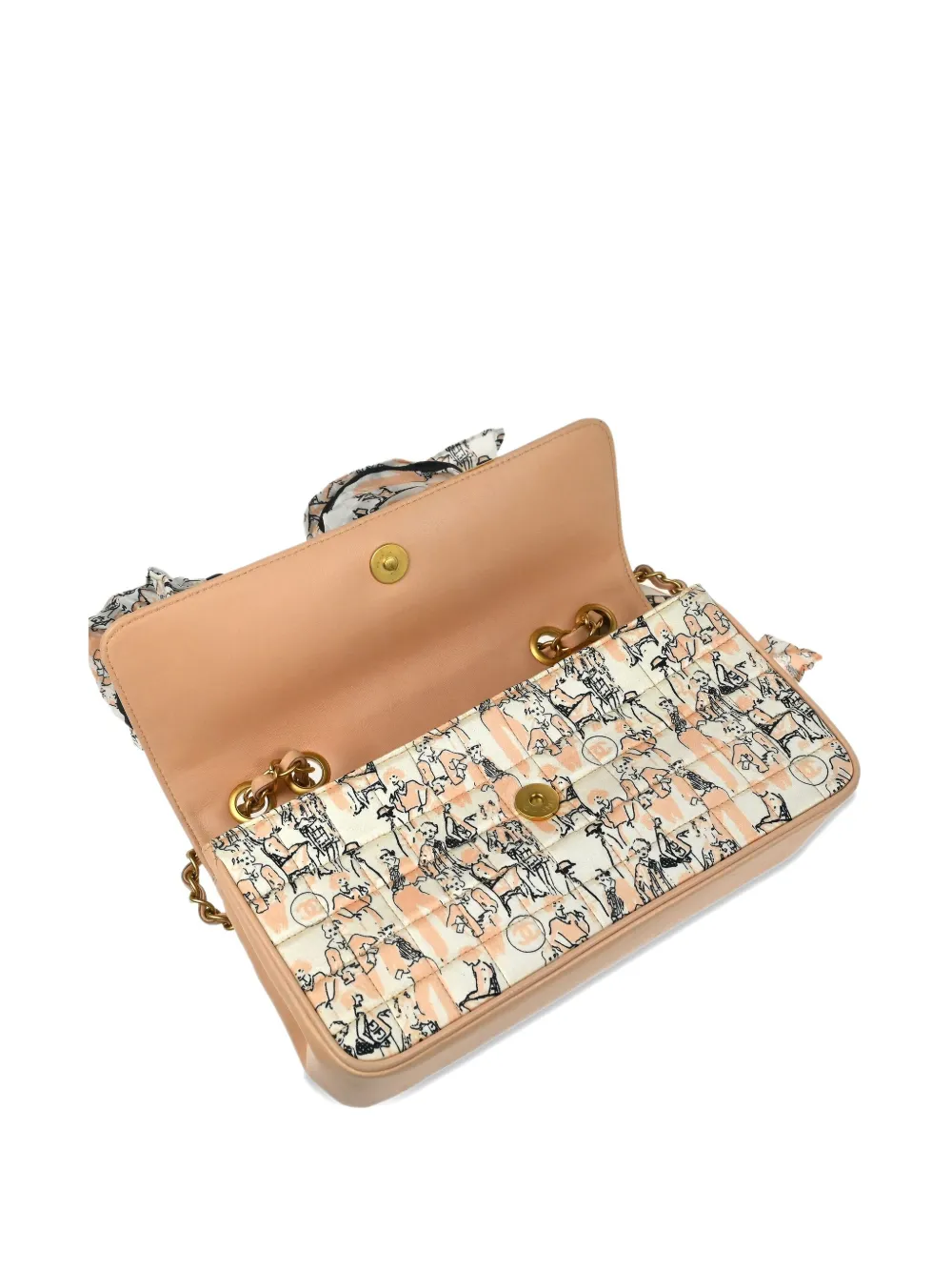 Pre-owned Chanel 2003-2004 Satin Chain Shoulder Bag In Pink