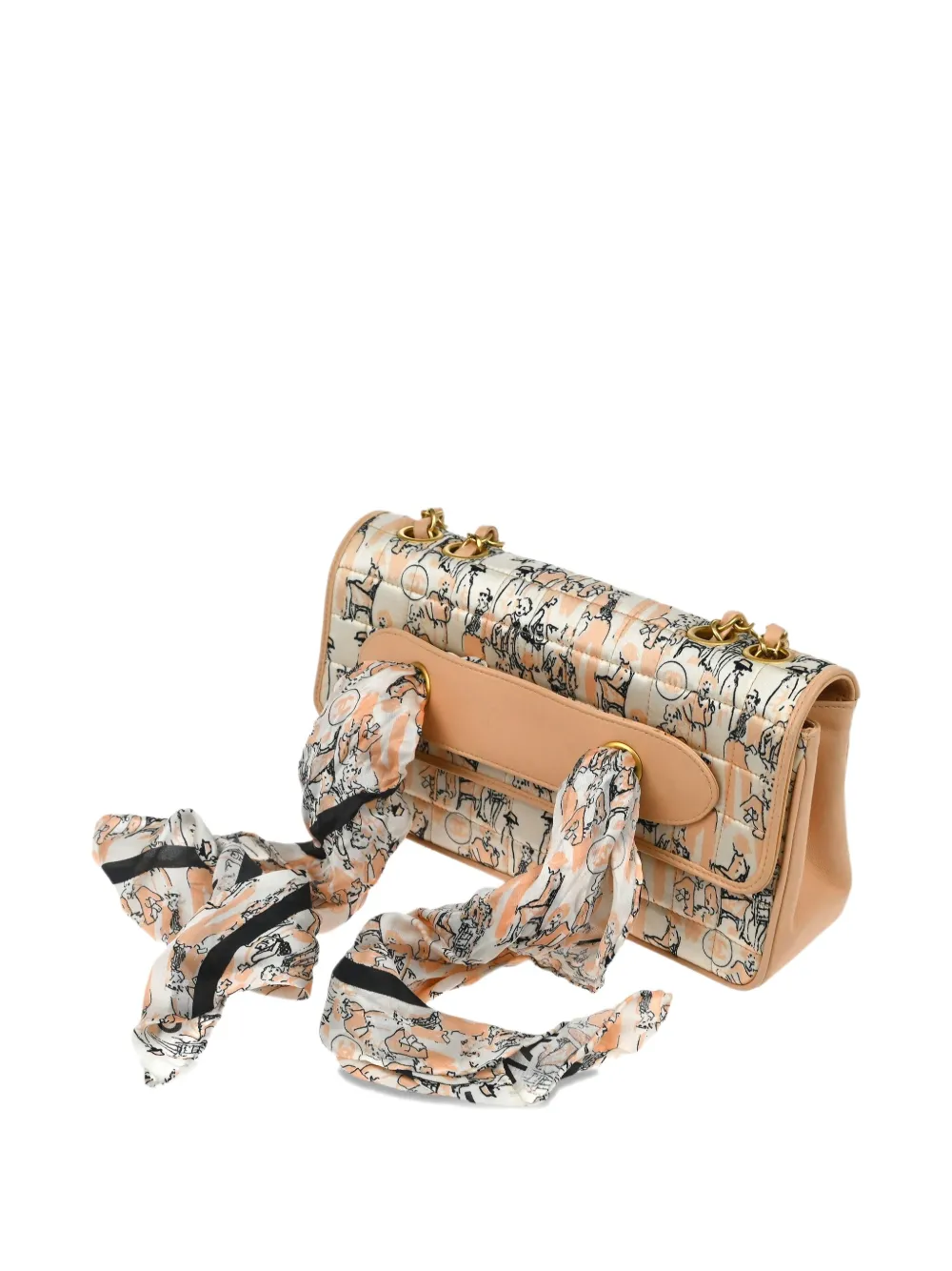 Pre-owned Chanel 2003-2004 Satin Chain Shoulder Bag In Pink