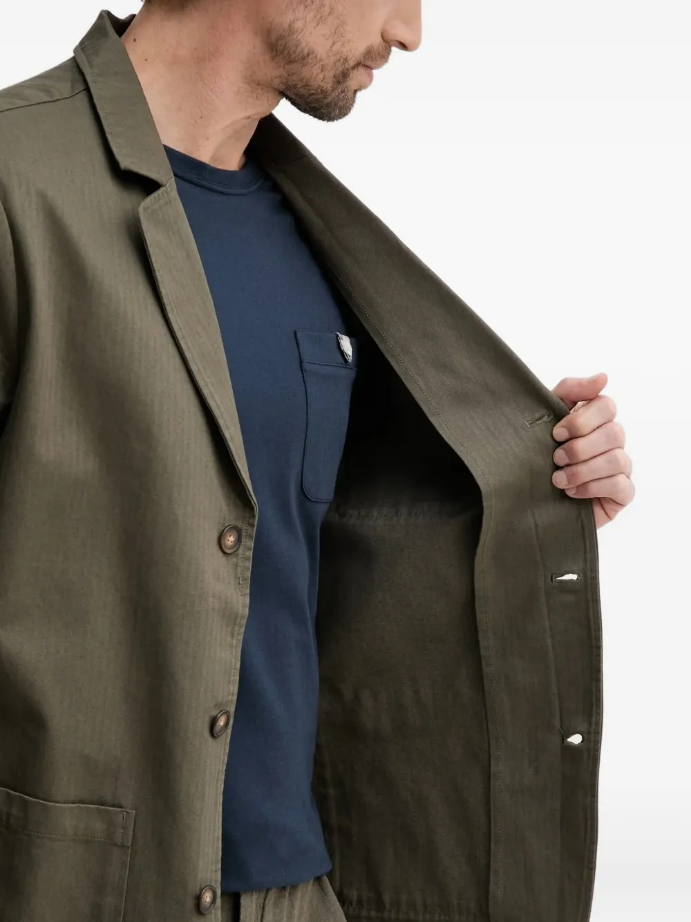 Barbour Bayview herringbone jacket Groen