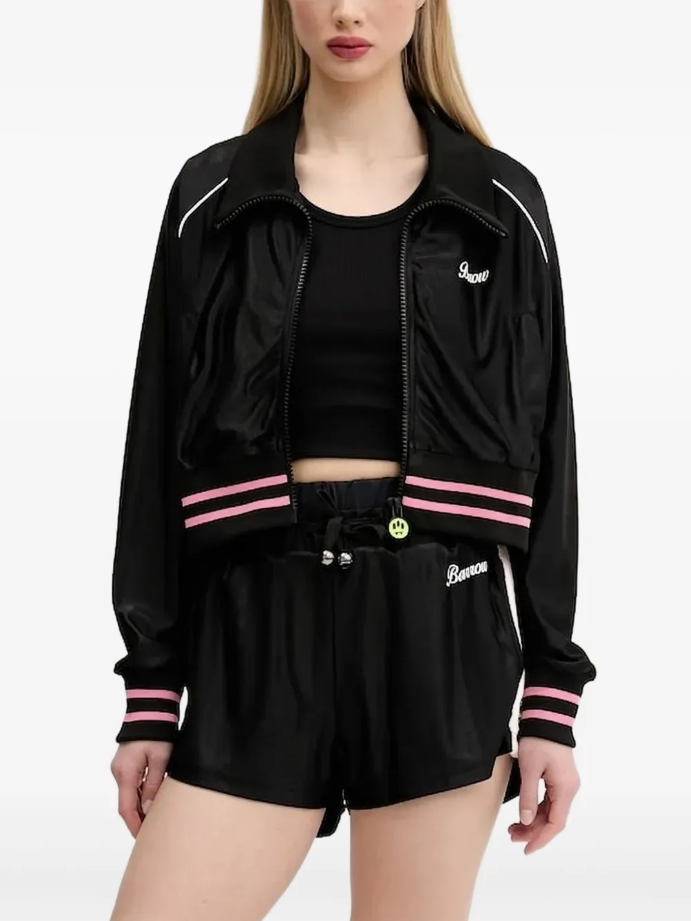 BARROW zip-up sweatshirt Zwart