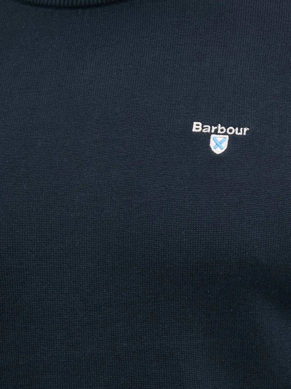 Barbour Logo-embroidered Crew-neck Sweater In Blue