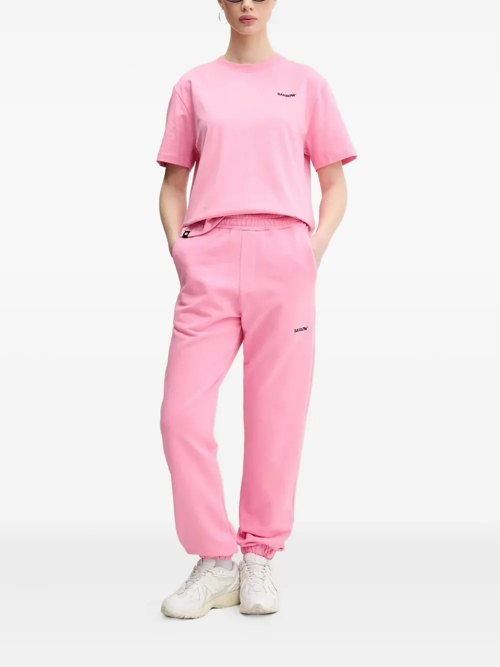 BARROW logo-embroidered track pants Roze