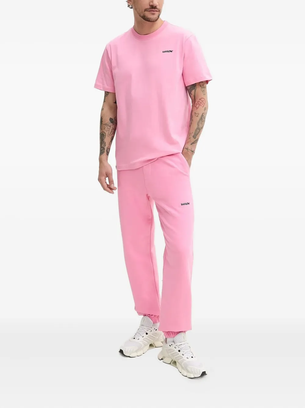 BARROW logo-embroidered track pants Roze