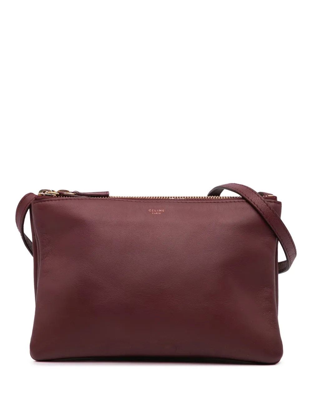 Céline Pre-Owned 2012 スモール ラムスキン トリオ ショルダーバッグ - レッド Céline Pre-Owned 2012 スモール ラムスキン トリオ ショルダーバッグ - レッド