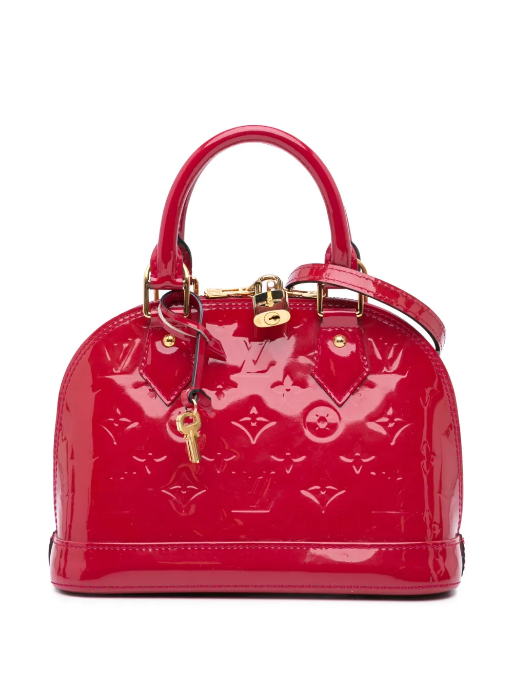 Louis Vuitton Pre-Owned 2013 モノグラム ヴェルニ アルマ BB サッチェルバッグ - レッド Louis Vuitton Pre-Owned 2013 モノグラム ヴェルニ アルマ BB サッチェルバッグ - レッド