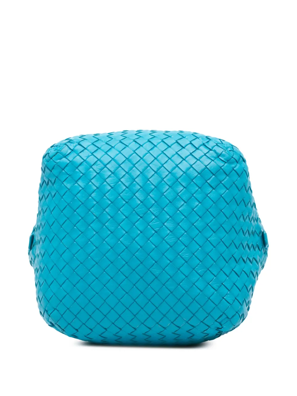 Pre-owned Bottega Veneta 2012-2024 Nappa Intrecciato Cube Crossbody Bag In Blue