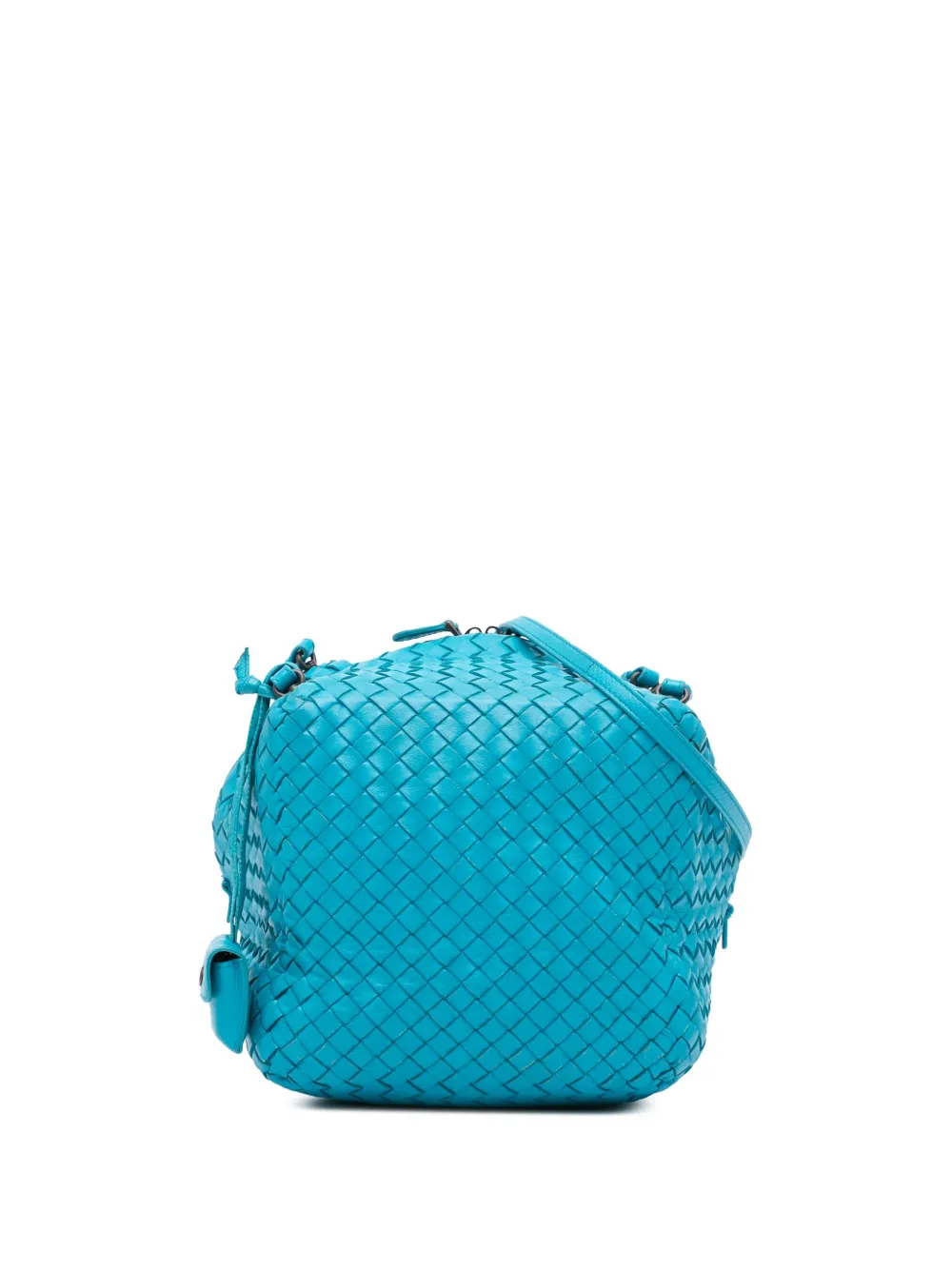 Bottega Veneta Pre-Owned 2012-2024 Nappa Intrecciato Cube crossbody bag | Blue | Image 1