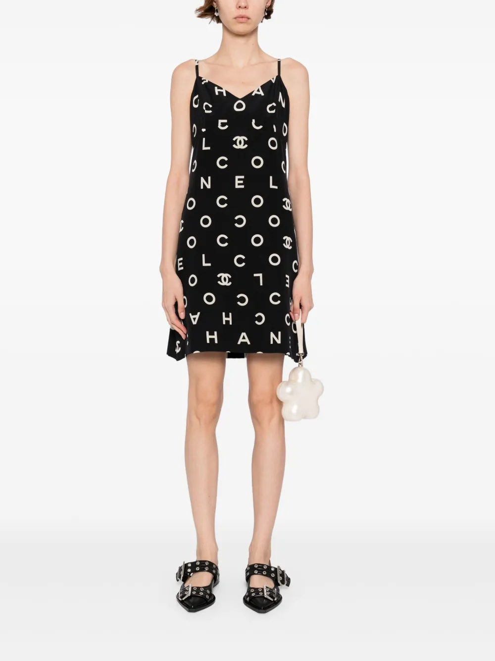 CHANEL Pre-Owned 1997 mouwloze jurk - Zwart