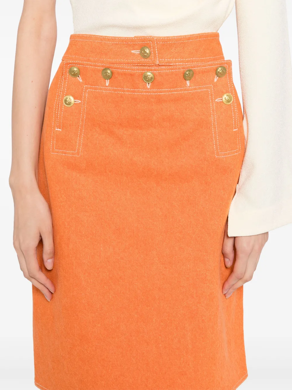 Pre-owned Chanel 1999-2000s Denim Skirt
