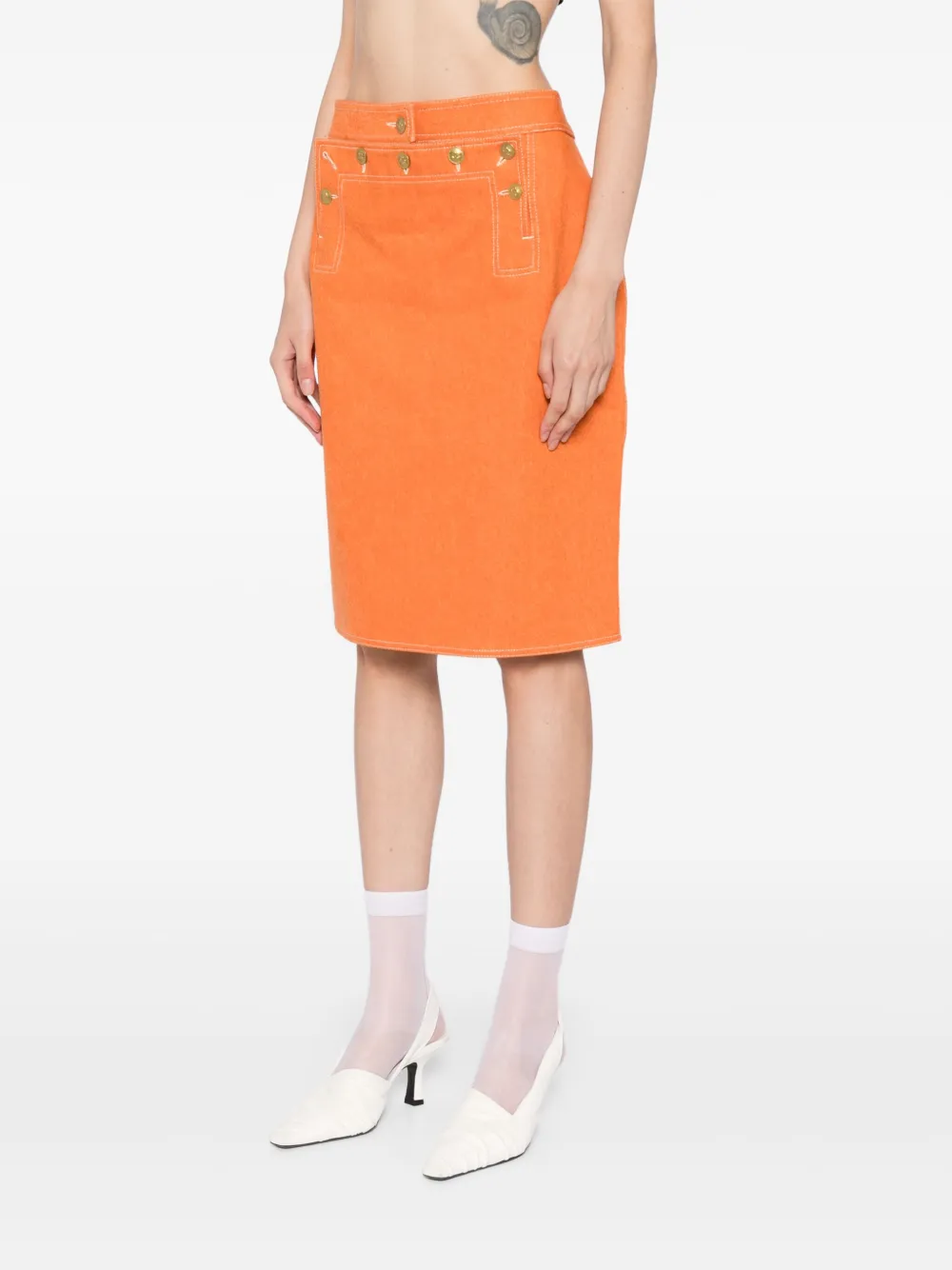 Pre-owned Chanel 1999-2000s Denim Skirt